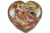 Polished Triassic Petrified Wood Heart - Madagascar #286181-1